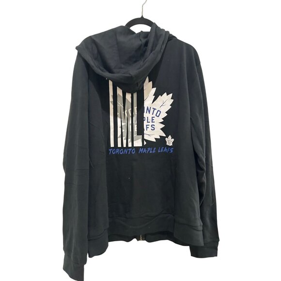 NWT Women's Wear by Erin Andrews Black Toronto Maple Leafs Fleece Full-Zip 2X - Picture 2 of 4